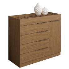Cômoda Sapateira 5 Gavetas 1 Porta com Porta Joias Oliveira