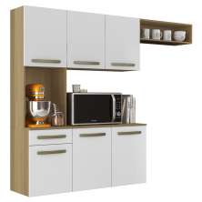 Cozinha Compacta Suspensa 06 Portas 01 Gv 2012245 Atacama Branco ARMoveis