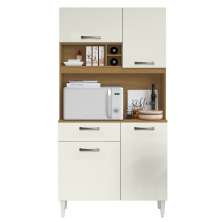 Kit Cozinha 4 Portas 1 Gaveta Hibisco Atacama/Off White