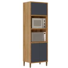 Paneleiro para Cozinha 3 Portas c/ nicho para 2 Microondas Opala