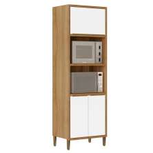 Paneleiro para Cozinha 3 Portas c/ nicho para 2 Microondas Opala