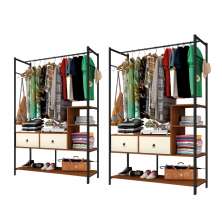 Conjunto Closets Industriais Magali Preto Canela Off White