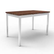 Mesa de Jantar Retangular Riviera Cromada e Castanho 160 cm