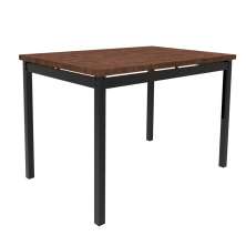 Mesa de Jantar Retangular Riviera Preta e Castanho 120 cm