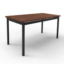 Mesa de Jantar Retangular Riviera Preta e Castanho 160 cm