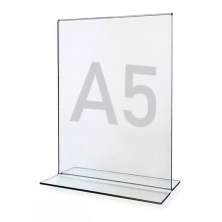 Display Expositor T A5 15x21cm Acrílico Ps Cristal Balcão