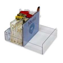Kit 10 Porta Sachês Com Expositor Acrílico Mesa Restaurante