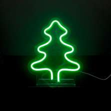 Painel Neon Led Natal Árvore de Mesa Decoração Acrílico