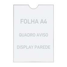 Quadro De Aviso A4 Display De Parede Acrílico Ps Cristal