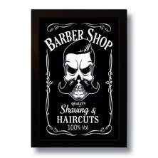 Quadro Decorativo Barbearia Barber Shop Vintage  33x43 cm