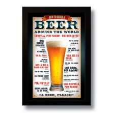 Quadro Decorativo Bebida Around The World  33x43 cm