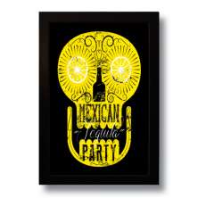 Quadro Decorativo Caveira Tequila Vintage  33x43 cm