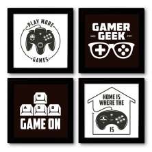 Quadro Decorativo Composê 40x40 Cm Game Geek