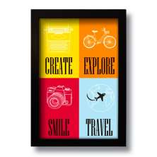 Quadro Decorativo Criativo Viagem Travel  33x43 cm