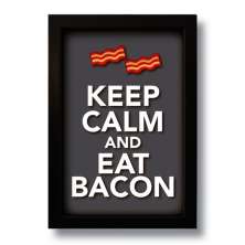 Quadro Decorativo Frase Bacon Para Cozinha  33x43 cm