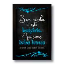Quadro Decorativo Frase Bem Vindos  33x43 cm