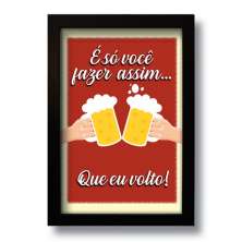 Quadro Decorativo Frase Cerveja Divertida  33x43 cm