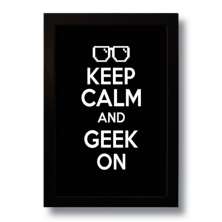Quadro Decorativo Frase Geek Nerd  33x43 cm