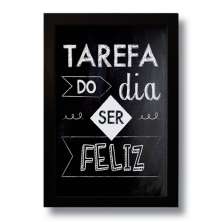 Quadro Decorativo Frase Motivacional Tarefa Do Dia  33x43 cm