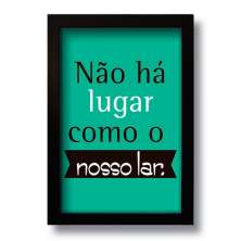 Quadro Decorativo Frase Nosso Lar Para Sala Quarto  33x43 cm