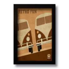 Quadro Decorativo Kombi Vintage  33x43 cm