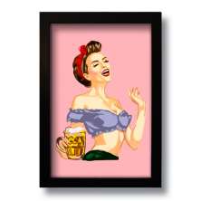 Quadro Decorativo Pin Up Vintage  33x43 cm