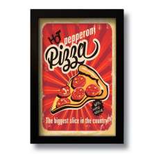 Quadro Decorativo Pizza Vintage  33x43 cm