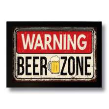 Quadro Decorativo Vintage Beer Zone  33x43 cm