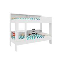 Beliche Com Estante 90 Miami Branco - Art In Móveis
