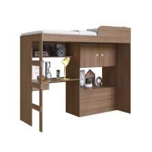 Cama Alta Multifuncional com baú e Estação de Trabalho 80 Lion Montana - Art In Móveis
