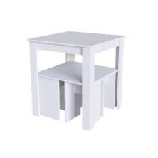 Conjunto Mesa e Banqueta Amalfi Branco - Art In Móveis