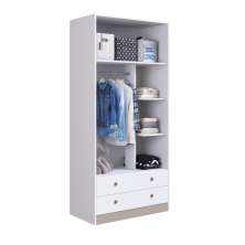 Guarda Roupas 2 Portas e 2 Gavetas Amore Branco - Art In Móveis