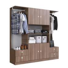 Guarda Roupas Casal 4 Portas e 4 Gavetas  e 2 cabideiros Closet Montana - Art In Móveis