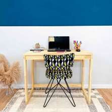 Mesa para Escritório de Madeira Pinus Linea Natural