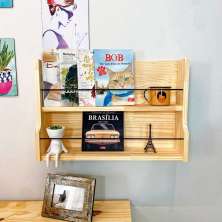Prateleira de Parede de Madeira Versatile Duo Natural