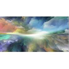 Quadro Decorativo Abstrato Dream Land, Tela em Canvas na Horizontal ideal para ambiente de Sala, Quarto e Hall (100x70 cm)