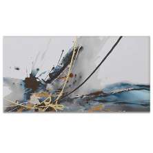 Quadro Decorativo Abstrato Mancha, Tela em Canvas na Horizontal ideal para ambiente de Sala de estar, jantar, reuniões, Quarto e Hall de entrada