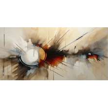 Quadro Decorativo Abstrato Vibrante, Tela em Canvas na Vertical ideal para ambiente de Sala, Quarto e Hall de entrada (100x70 cm)