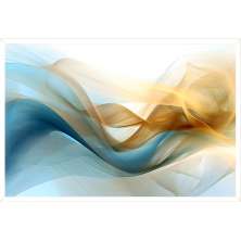 Quadro Decorativo Abstrato com Moldura Caixa, na Posição Horizontal, ideal para Ambiente de Sala, Quarto e Hall de Entrada (Moldura Branca, 100x70 cm)