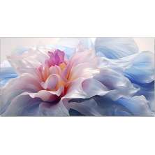 Quadro Decorativo Floral Abstrato, Tela em Canvas na Horizontal ideal para ambiente de Sala, Quarto e Hall de entrada (100x70 cm)