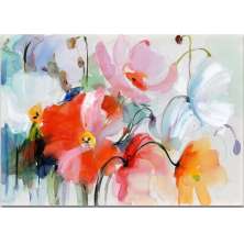 Quadro Decorativo Floral Contemporâneo, Tela em Canvas na Horizontal ideal para ambiente de Sala, Quarto e Hall (100X70 CM)
