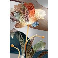 Quadro Decorativo Floral Moderno, Tela em Canvas na vertical ideal para ambiente de Sala, Quarto e Hall (100x70 cm)