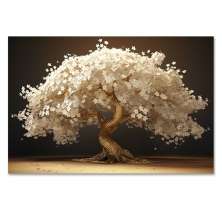 Quadro Decorativo Floral Pintura Arvore Alegria, Tela em Canvas na Horizontal ideal para ambiente de Sala de estar, jantar, reuniões, Quarto e Hall de entrada