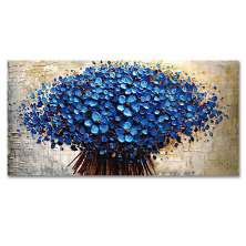 Quadro Decorativo Floral Pintura Buque, Tela em Canvas na Horizontal ideal para ambiente de Sala de estar, jantar, reuniões, Quarto e Hall de entrada
