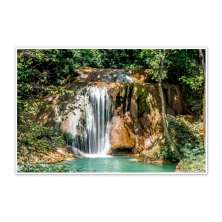 Quadro Decorativo Natureza Fotografico com Moldura Caixa, na posição Horizontal, ideal para ambiente de Sala, Quarto, Escritorio e Hall (Moldura Branca)