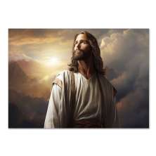 Quadro Decorativo Religioso Contemplaçâo, Tela em Canvas na Horizontal ideal para ambiente de Sala de estar, jantar, reuniões, Quarto e Hall de entrada