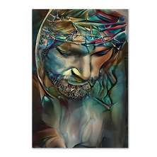 Quadro Decorativo Religioso Meditação, Tela em Canvas na Vertical, ideal para ambiente de Sala de estar, jantar, reuniões, Quarto e Hall de entrada