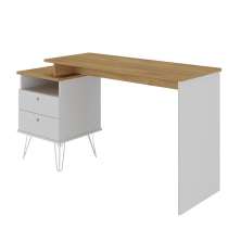 Mesa para Computador com Dupla montagem Bilbao Olmo Branco