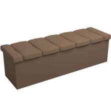Calçadeira com Baú Estofada King Kiara 190 cm Capuccino