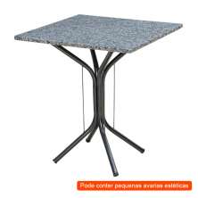[OUTLET] Mesa de Jantar Quadrada Thais Preta 70 cm